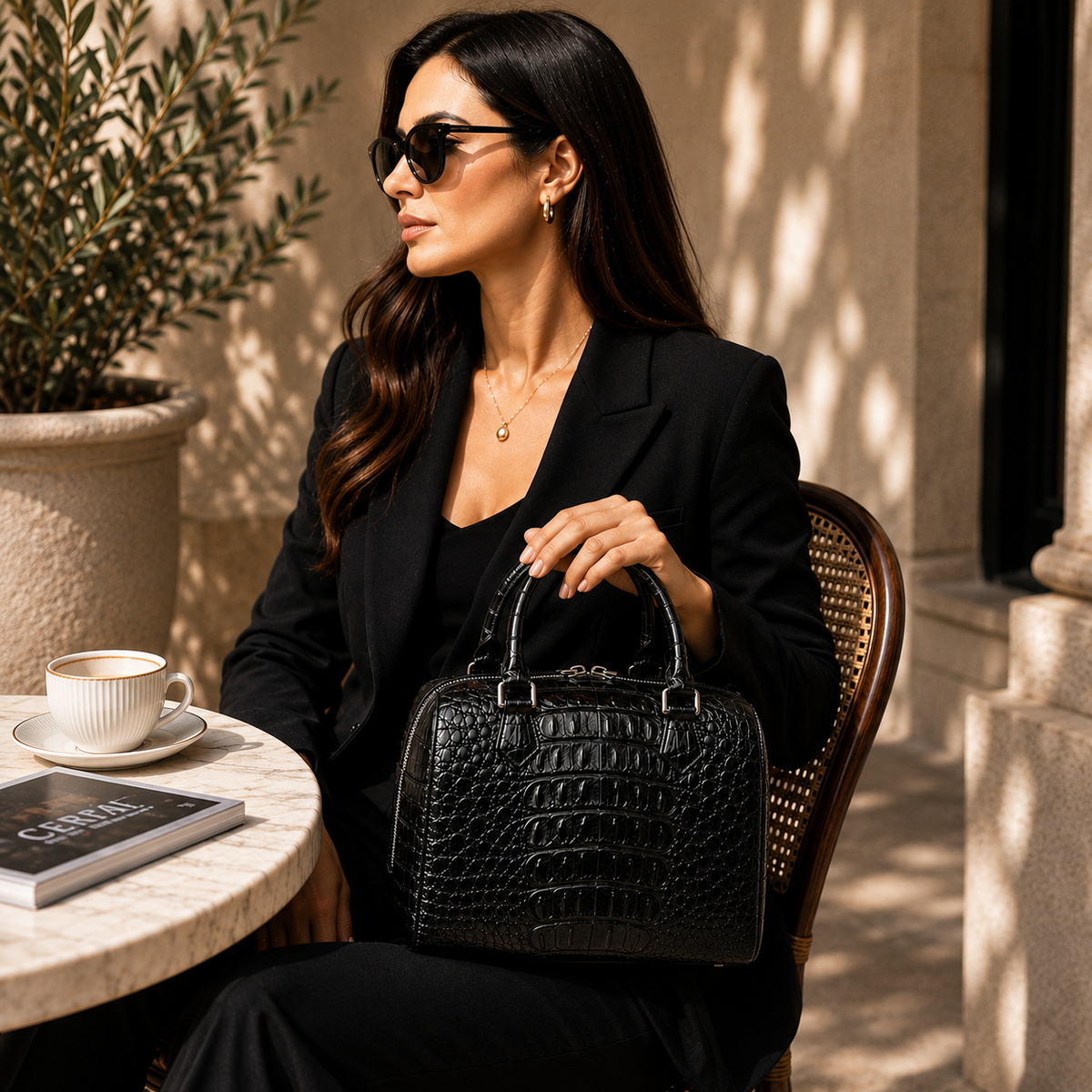The Victoria Nile Crocodile Satchel